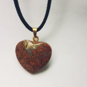 آویز گردن عقیق شجر پائیزه طرح قلب