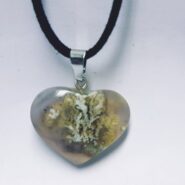 آویز گردن سنگ عقیق شجر طرح قلب