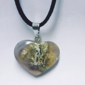 آویز گردن سنگ عقیق شجر طرح قلب