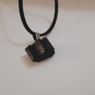 آویز گردن سنگ تورمالین سیاه