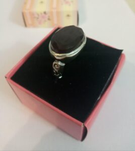 انگشتر نقره 925 عقیق قرمز تراش فست