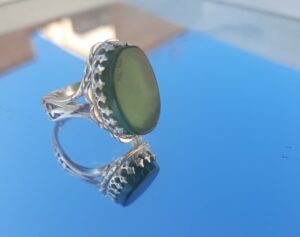 انگشتر عقیق یشم نقره 925